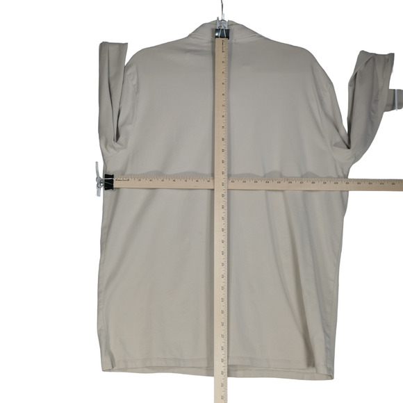 Brandini Cream Long Sleeve Polo Shirt Mens XL Collared Rugby Activewear Relaxed - Picture 5 of 9